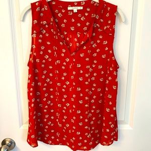 fun2fun Red Split Neck Tank